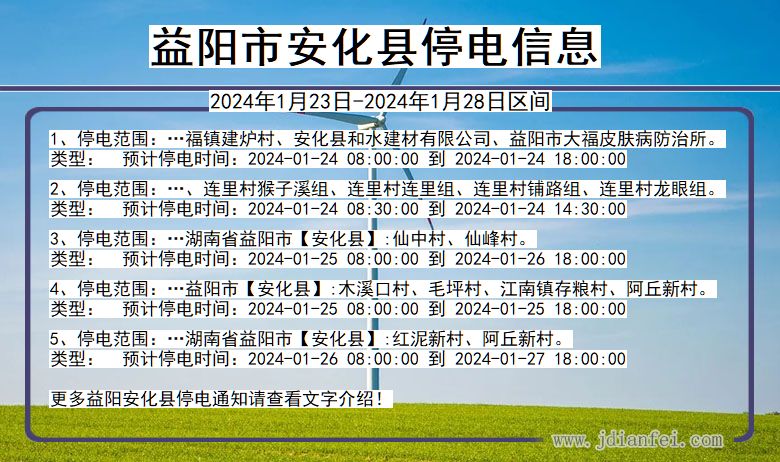 益阳安化停电通知 湖南省益阳安化停电通知