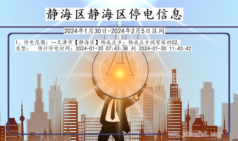 静海区静海停电通知 天津市静海区静海停电通知