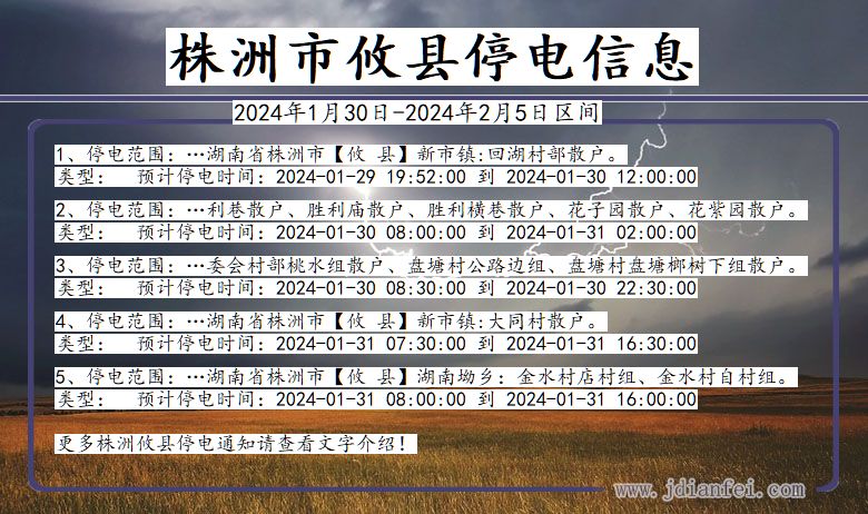 株洲攸县停电通知 湖南省株洲攸县停电通知