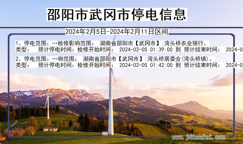 邵阳武冈停电通知 湖南省邵阳武冈停电通知