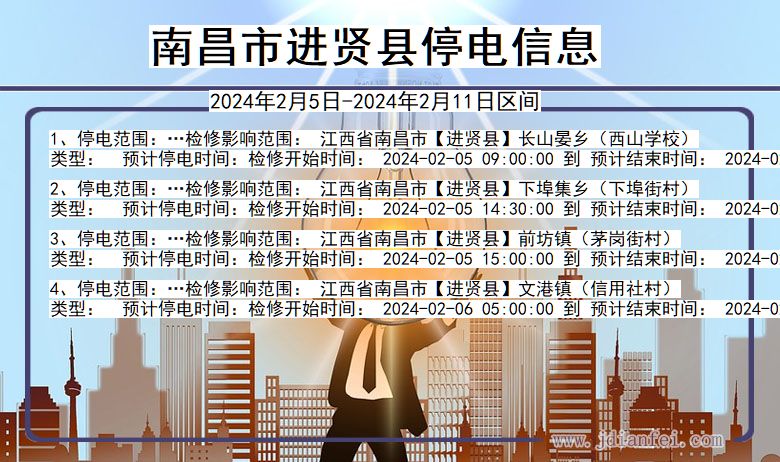 南昌进贤停电通知 江西省南昌进贤停电通知