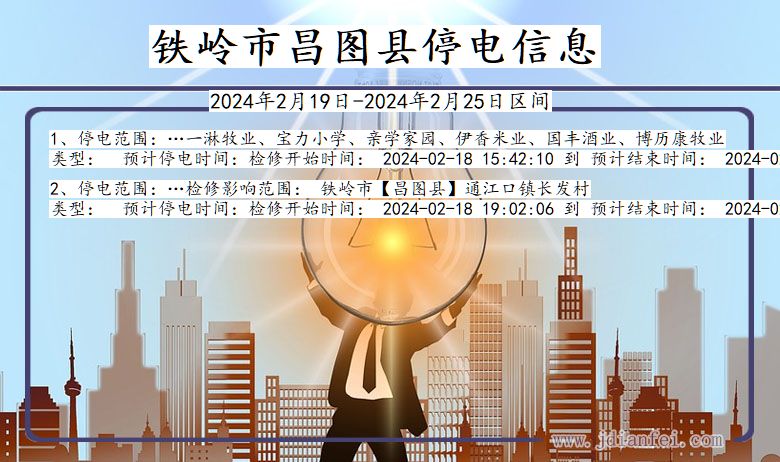 铁岭昌图停电通知 辽宁省铁岭昌图停电通知