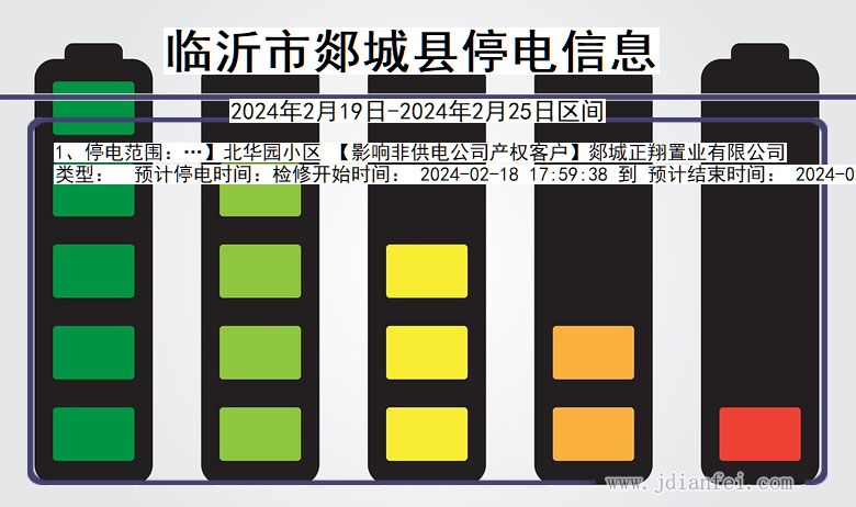 山东省临沂郯城停电通知