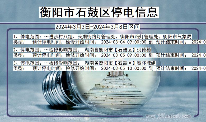 衡阳石鼓停电通知 湖南省衡阳石鼓停电通知
