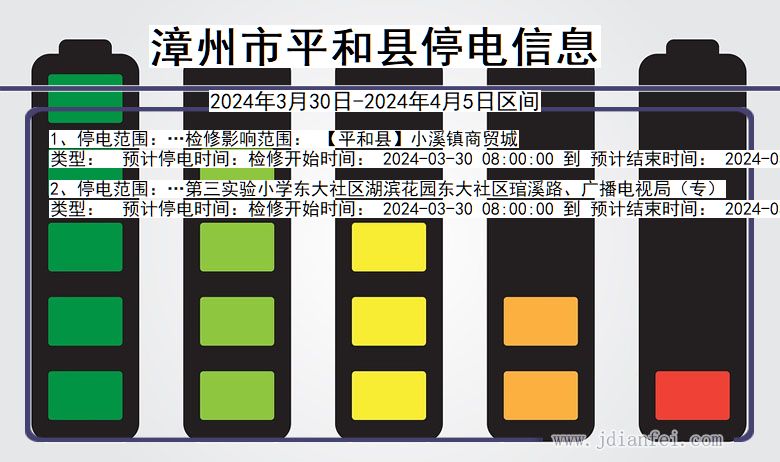 福建省漳州平和停电通知