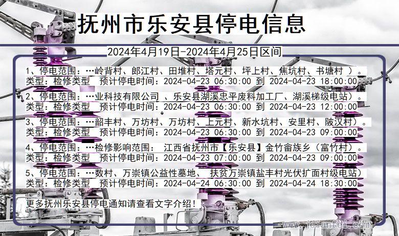 江西省抚州乐安停电通知