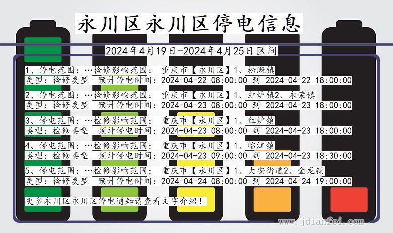 重庆市永川区永川停电通知