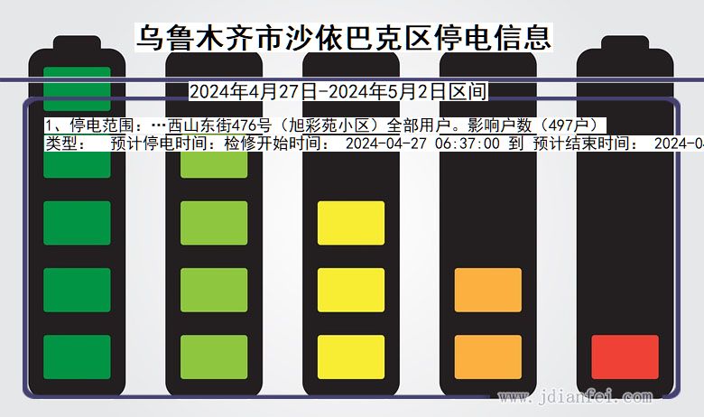 乌鲁木齐沙依巴克停电通知 新疆维吾尔自治区乌鲁木齐沙依巴克停电通知