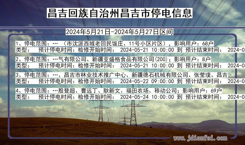 昌吉回族自治州昌吉停电通知 新疆维吾尔自治区昌吉回族自治州昌吉停电通知