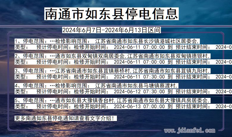 南通如东停电通知 江苏省南通如东停电通知