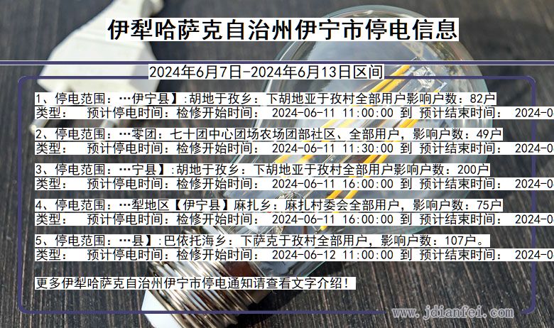 伊犁哈萨克自治州伊宁停电通知 新疆维吾尔自治区伊犁哈萨克自治州伊宁停电通知