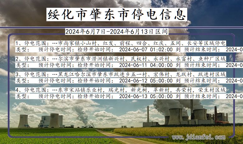 绥化肇东停电通知 黑龙江省绥化肇东停电通知