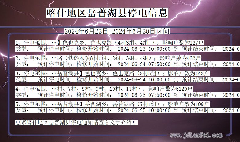 喀什地区岳普湖停电通知 新疆维吾尔自治区喀什地区岳普湖停电通知