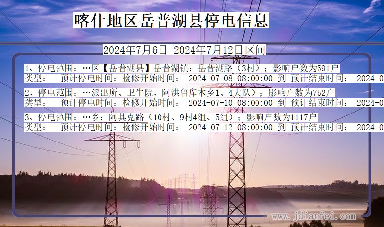 喀什地区岳普湖停电通知 新疆维吾尔自治区喀什地区岳普湖停电通知