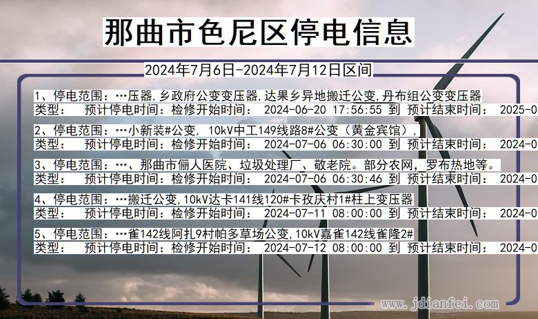 那曲色尼停电通知 西藏自治区那曲色尼停电通知