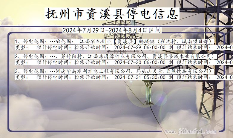 抚州资溪停电通知 江西省抚州资溪停电通知