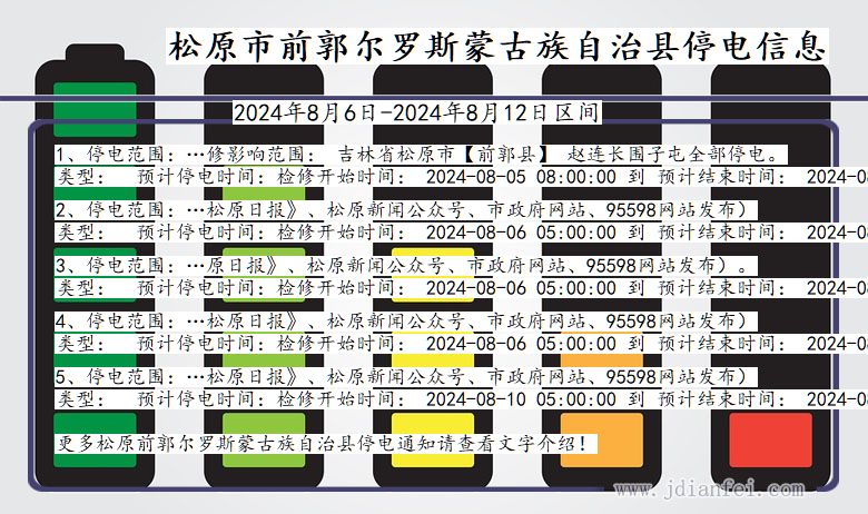 松原前郭尔罗斯蒙古族自治停电通知 吉林省松原前郭尔罗斯蒙古族自治停电通知