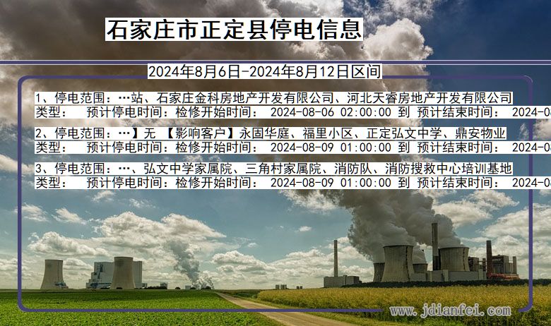 石家庄正定停电通知 河北省石家庄正定停电通知