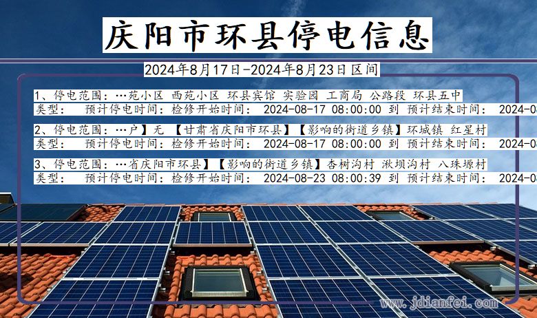 庆阳环县停电通知 甘肃省庆阳环县停电通知