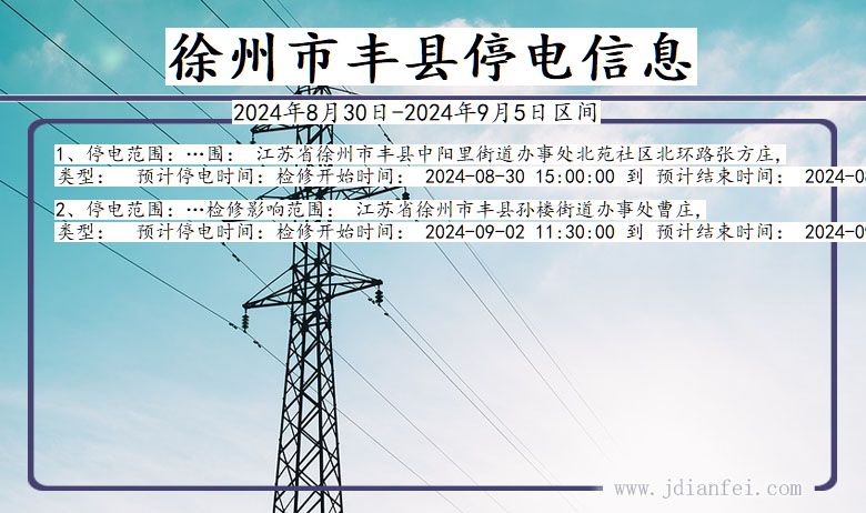 徐州丰县停电通知 江苏省徐州丰县停电通知