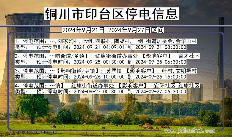 铜川印台停电通知 陕西省铜川印台停电通知