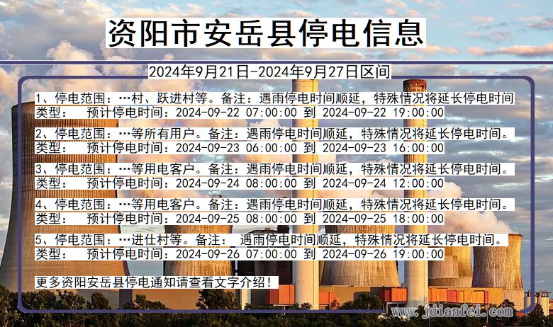 资阳安岳停电通知 四川省资阳安岳停电通知
