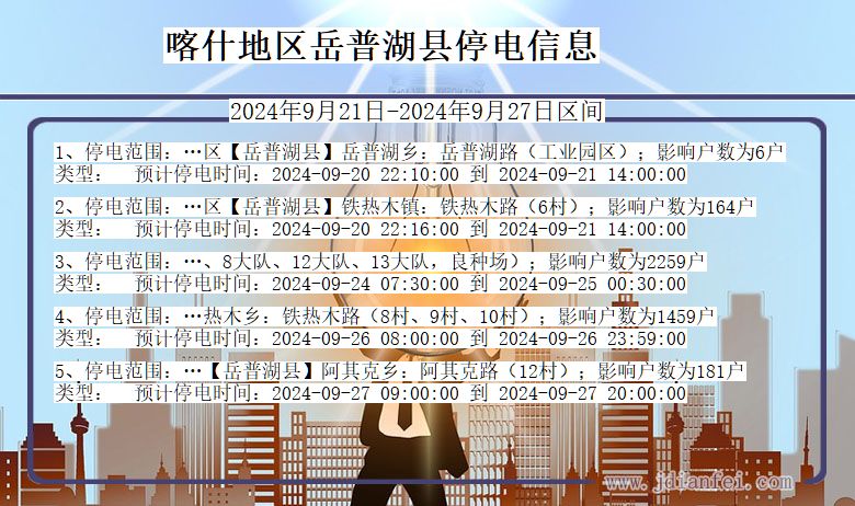 喀什地区岳普湖停电通知 新疆维吾尔自治区喀什地区岳普湖停电通知
