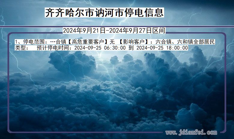 齐齐哈尔讷河停电通知 黑龙江省齐齐哈尔讷河停电通知