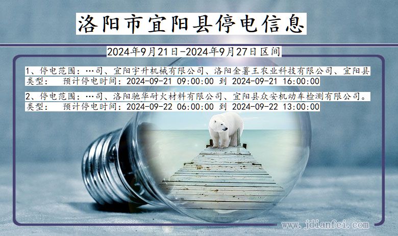 洛阳宜阳停电通知 河南省洛阳宜阳停电通知