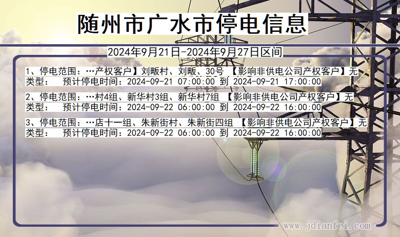 随州广水停电通知 湖北省随州广水停电通知