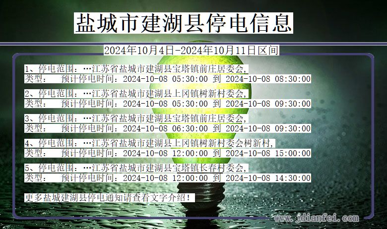 盐城建湖停电通知 江苏省盐城建湖停电通知