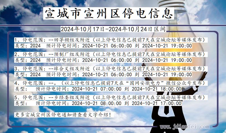 宣城宣州停电通知 安徽省宣城宣州停电通知