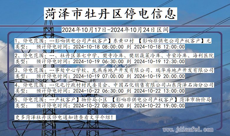 菏泽牡丹停电通知 山东省菏泽牡丹停电通知