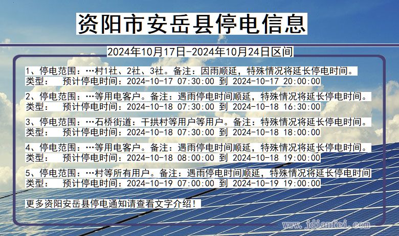 资阳安岳停电通知 四川省资阳安岳停电通知