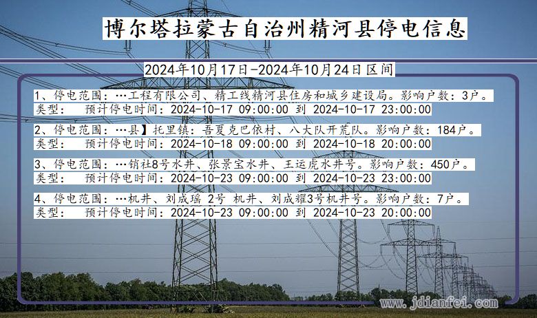 博尔塔拉蒙古自治州精河停电通知 新疆维吾尔自治区博尔塔拉蒙古自治州精河停电通知