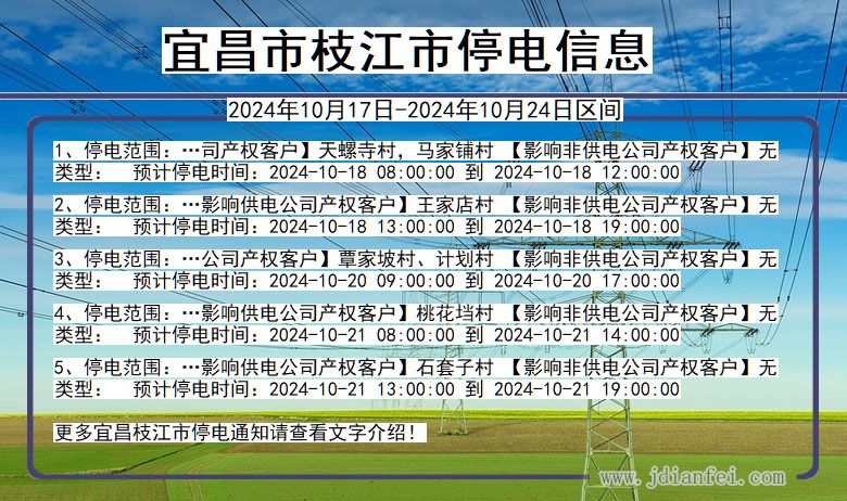 宜昌枝江停电通知 湖北省宜昌枝江停电通知
