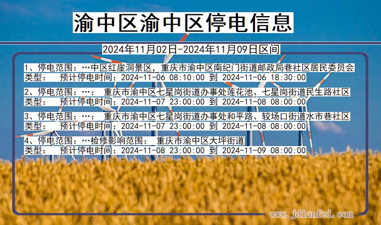 渝中区渝中停电通知 重庆市渝中区渝中停电通知