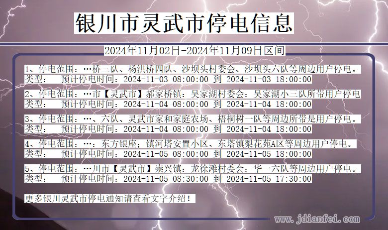银川灵武停电通知 宁夏回族自治区银川灵武停电通知