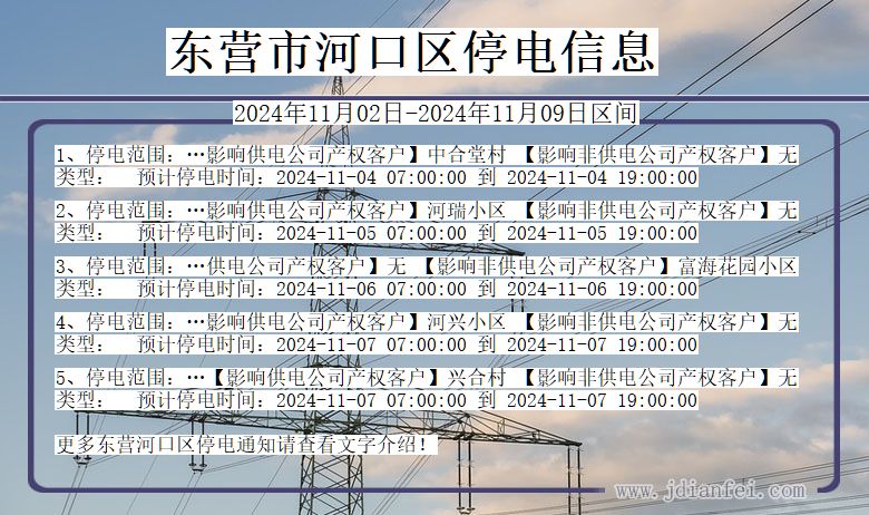 东营河口停电通知 山东省东营河口停电通知