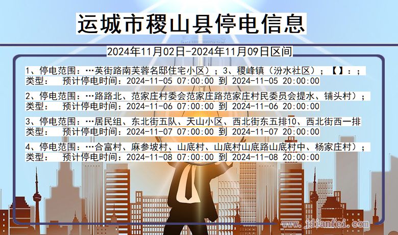 运城稷山停电通知 山西省运城稷山停电通知