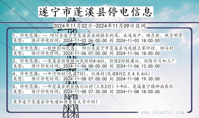 遂宁蓬溪停电通知 四川省遂宁蓬溪停电通知