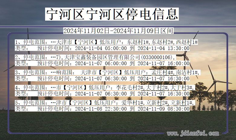 宁河区宁河停电通知 天津市宁河区宁河停电通知