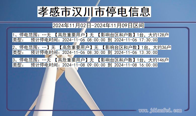 孝感汉川停电通知 湖北省孝感汉川停电通知