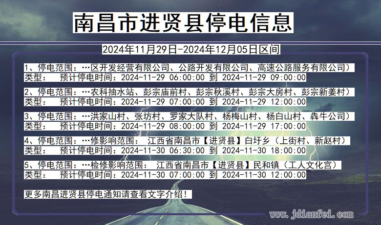南昌进贤停电通知 江西省南昌进贤停电通知