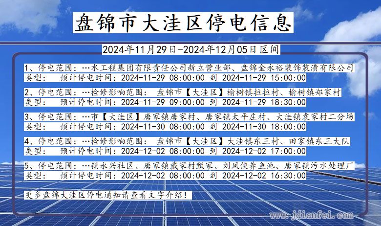 盘锦大洼停电通知 辽宁省盘锦大洼停电通知