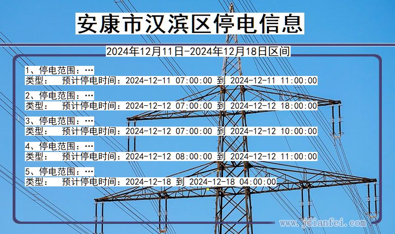陕西省安康汉滨停电通知