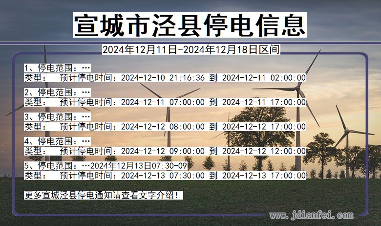 宣城泾县停电通知 安徽省宣城泾县停电通知
