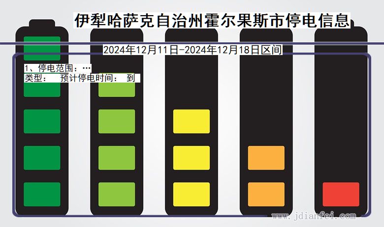 新疆维吾尔自治区伊犁哈萨克自治州霍尔果斯停电通知