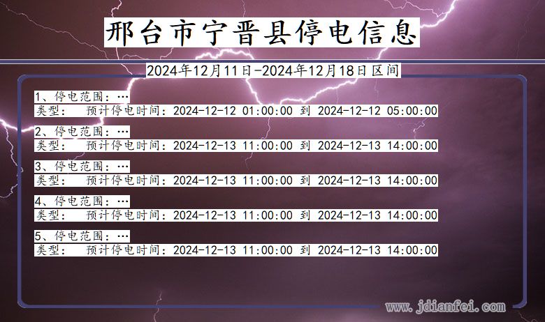 邢台宁晋停电通知 河北省邢台宁晋停电通知