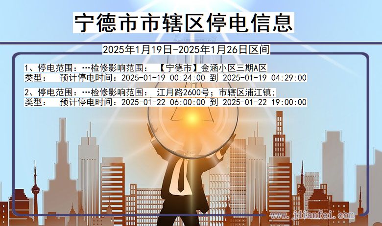 宁德市辖停电通知 福建省宁德市辖停电通知